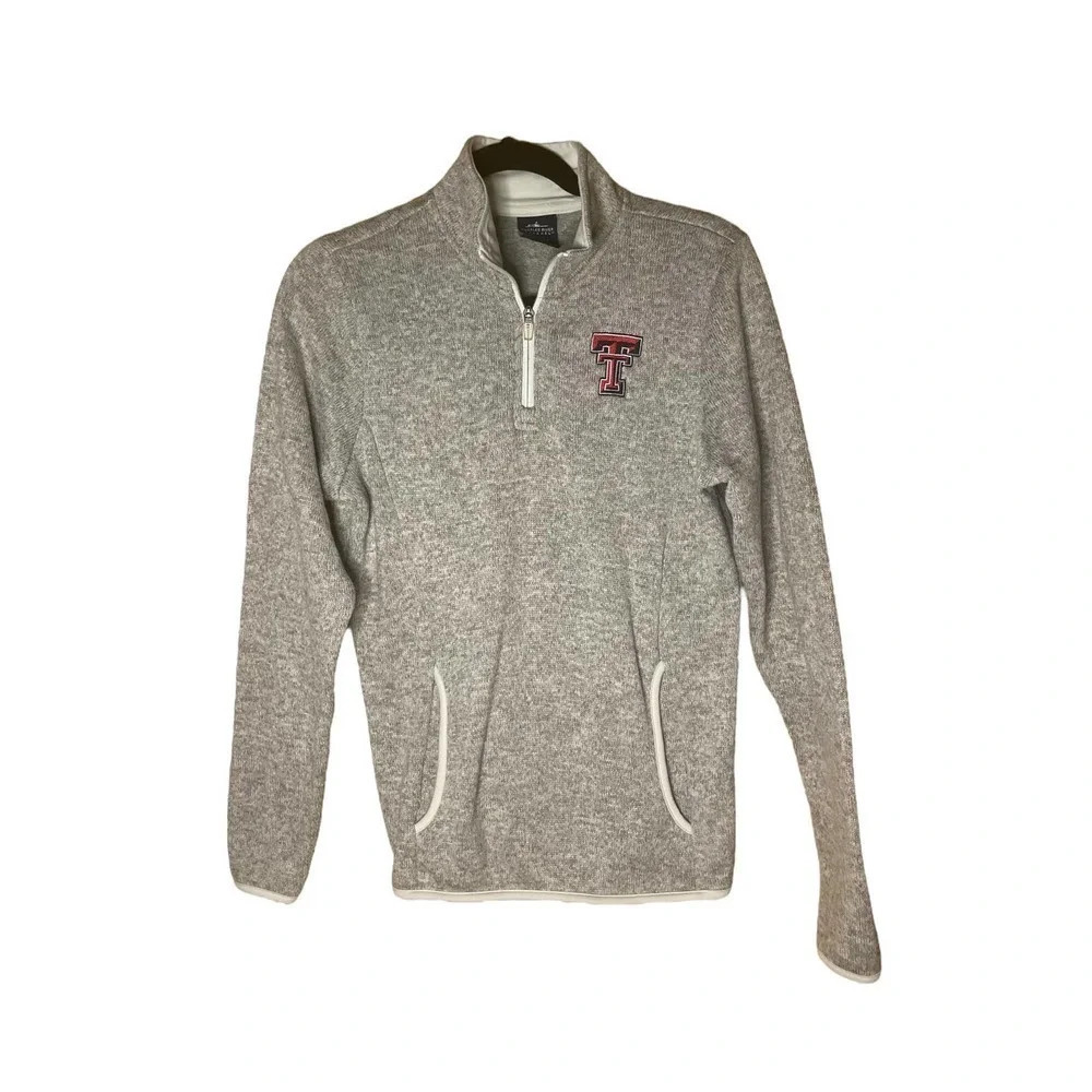 Charles River Apparel Women's Texas Tech Gray 1/4 Zip Up Pullover Size Small